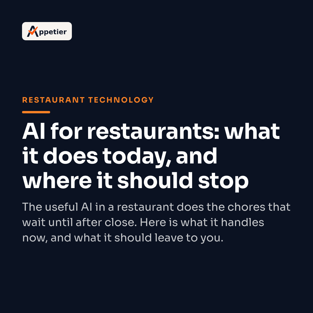 AI for Restaurants: What It Does in 2026