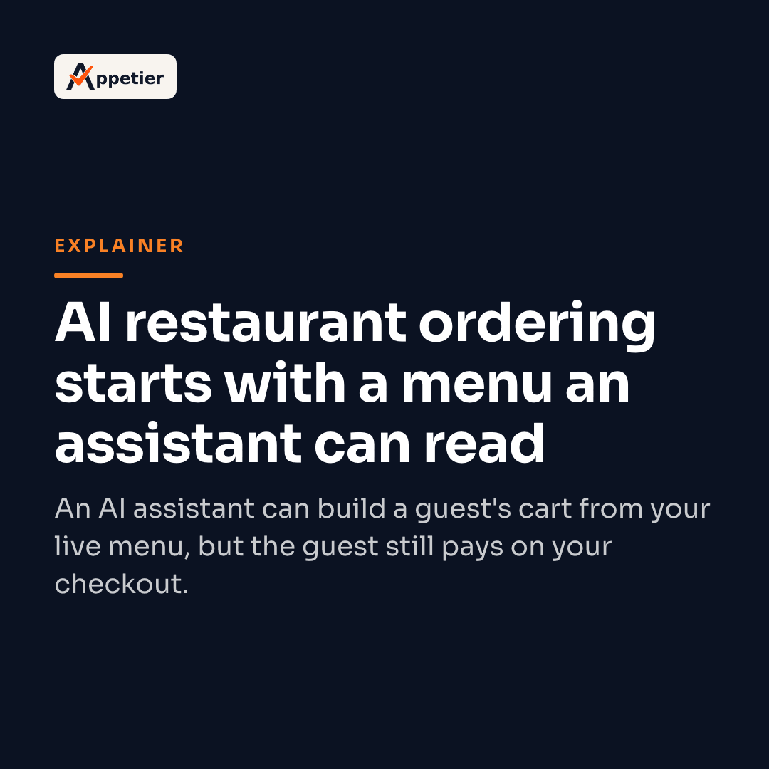AI-Readable Restaurant Menu: How MCP Works