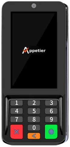PAX A35 slim countertop card terminal with a keypad