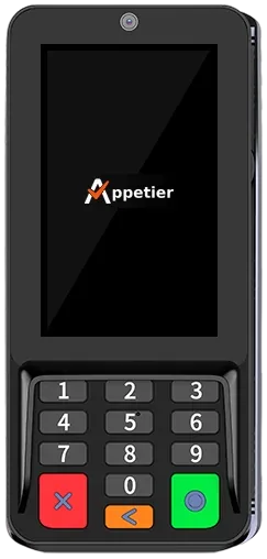 PAX A35 slim countertop card terminal with a keypad